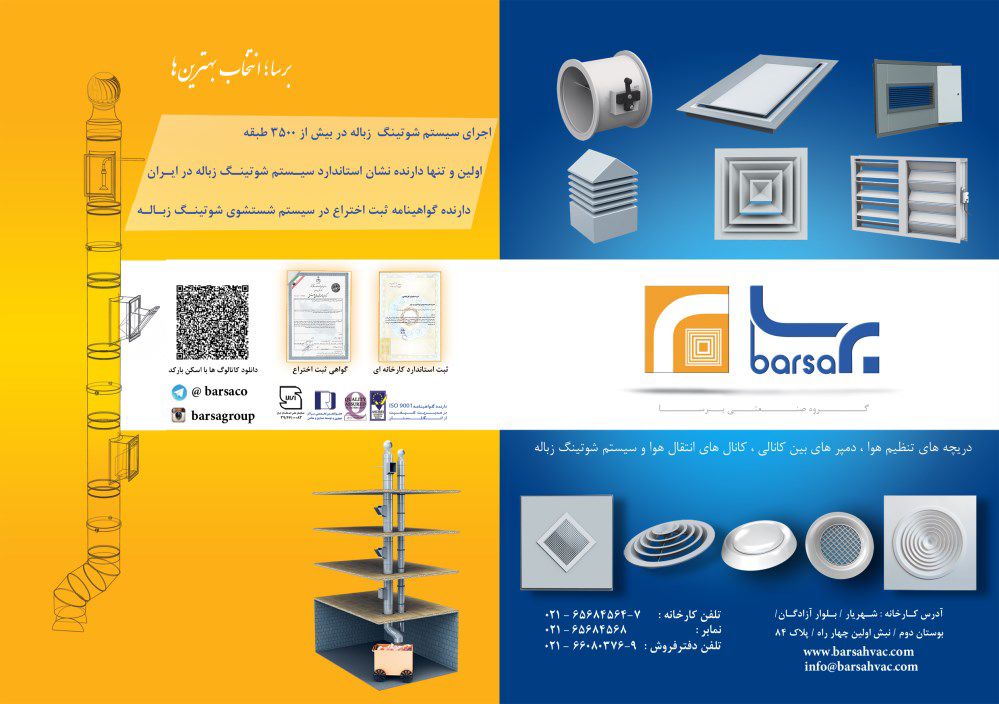 دریچه-های-تنظیم-هوا-دمپرهای-بین-کانالی-کانال-های-انتقال-هوا-و-سیستم-شوتینگ-زباله-تصویر-شماره-1