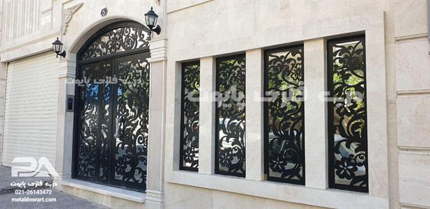 درب-ورودی-ساختمانو-حفاظ-پنجره-مدل-033-درب-فلزی-پایون
