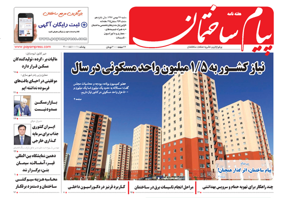 عکس شماره 244 نیاز-کشور-به-1-5-میلیون-واحد-مسکونی-در-سال