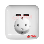عکس شماره 9544 پریز-سنتی-با-سوکت-USB-شارژ-Reflex-SI